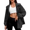 imageZando Rain Jacket for Women Waterproof Lightweight Raincoat with Hood Packable Windbreaker with Pockets for OutdoorBlack