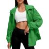 imageZando Rain Jacket for Women Waterproof Lightweight Raincoat with Hood Packable Windbreaker with Pockets for OutdoorGreen