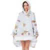 imageZando Sloth Blanket for Adults Sloth Blanket Hoodie Oversized Wearable Blanket Adult Sherpa Hoodie Women Blanket Sweatshirt with Pockets Cozy Warm Comfy Blanket Hoodie Gifts for Women and Mens
