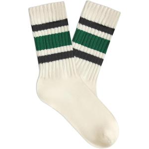 imageZando Novelty Socks for Women Striped Retro Vintage Casual Crew Socks Cotton Socks Women Sporty Calf SocksBlack Green