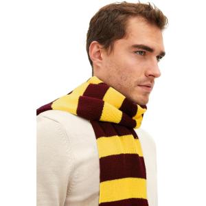 imageZando Scarf for Men Fall Winter Scarf Soft Striped Scarf Mens Scarves Costume Accessory for CosplayRed and Yellow