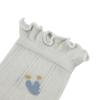 imageZando Baby Girl Socks Infant Newborn Cotton Ankle Socks Frilly Ruffle Socks for Toddler GirlsGrey Blue