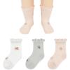 imageZando Baby Girl Socks Infant Newborn Cotton Ankle Socks Frilly Ruffle Socks for Toddler GirlsWhite Grey Pink