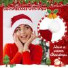 imageZando Beanie for Women Men Soft Satin Lined Beanie Men Warm Knit Winter Hats for Women Men Silk Lined Beanie Slouchy BenaieNo Satinchristmas Red With Pom Pom