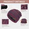 imageZando Beanie for Women Men Soft Satin Lined Beanie Men Warm Knit Winter Hats for Women Men Silk Lined Beanie Slouchy BenaiePurple Color Yarn