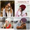 imageZando Beanie for Women Men Soft Satin Lined Beanie Men Warm Knit Winter Hats for Women Men Silk Lined Beanie Slouchy BenaiePurple Color Yarn