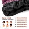 imageZando Beanie for Women Men Soft Satin Lined Beanie Men Warm Knit Winter Hats for Women Men Silk Lined Beanie Slouchy BenaiePurple Color Yarn