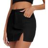 imageZando Cargo Skirt High Waisted Cargo Skirts for Women Bodycon Cargo Mini Skirt Denim Skirt Y2K Jean Skirt with PocketsBlack