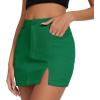 imageZando Cargo Skirt High Waisted Cargo Skirts for Women Bodycon Cargo Mini Skirt Denim Skirt Y2K Jean Skirt with PocketsDark Green
