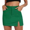 imageZando Cargo Skirt High Waisted Cargo Skirts for Women Bodycon Cargo Mini Skirt Denim Skirt Y2K Jean Skirt with PocketsDark Green