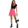 imageZando Cargo Skirt High Waisted Cargo Skirts for Women Bodycon Cargo Mini Skirt Denim Skirt Y2K Jean Skirt with PocketsHot Pink
