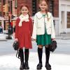 imageZando Girls Long Sleeve Dress for Girls Solid Color Aline Swing Dresses High Waist Fall Winter Dresses for Girls 412 YearsRed
