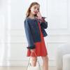 imageZando Girls Long Sleeve Dress for Girls Solid Color Aline Swing Dresses High Waist Fall Winter Dresses for Girls 412 YearsRed