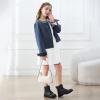 imageZando Girls Long Sleeve Dress for Girls Solid Color Aline Swing Dresses High Waist Fall Winter Dresses for Girls 412 YearsWhite