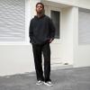 imageZando Mens Corduroy Pants Jogger Baggy Cargo Pants Vintage Wide Leg Pants Casual Pants with Pockets Y2K Streetwear PantBlack