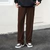 imageZando Mens Corduroy Pants Jogger Baggy Cargo Pants Vintage Wide Leg Pants Casual Pants with Pockets Y2K Streetwear PantBrown