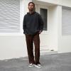 imageZando Mens Corduroy Pants Jogger Baggy Cargo Pants Vintage Wide Leg Pants Casual Pants with Pockets Y2K Streetwear PantBrown