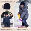 imageZando Toddler Satin Lined Winter Hat Knitted Baby Beanie Silk Lined Infant Toddler Beanie Cap Winter Warm Hats for Boys GirlsLight Grey