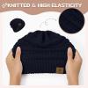 imageZando Toddler Satin Lined Winter Hat Knitted Baby Beanie Silk Lined Infant Toddler Beanie Cap Winter Warm Hats for Boys GirlsLight Grey