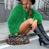 imageZando Womens Fur Coat Long Sleeve Pockets Cropped Jacket Women Outwear Warm Winter Coats for Women Fleece Fur Jacket 2025Green