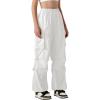 imageZando Baggy Cargo Parachute Pants Women High Waisted Wide Leg Waterproof Windbreaker Hiking Pants for WomenWhite