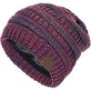 imageZando Beanie for Women Men Soft Satin Lined Beanie Men Warm Knit Winter Hats for Women Men Silk Lined Beanie Slouchy BenaiePurple Color Yarn