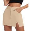 imageZando Cargo Skirt High Waisted Cargo Skirts for Women Bodycon Cargo Mini Skirt Denim Skirt Y2K Jean Skirt with PocketsLight Khaki
