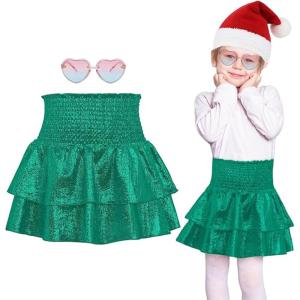 imageZando Girls Sequin Skirt Girls Tutu for Toddler Girls Sequin Shorts Girls Skirts for Girls Skirt Girls Metallic SkirtDark Green