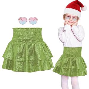 imageZando Girls Sequin Skirt Girls Tutu for Toddler Girls Sequin Shorts Girls Skirts for Girls Skirt Girls Metallic SkirtGreen