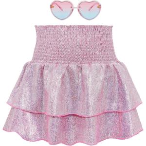 imageZando Girls Sequin Skirt Girls Tutu for Toddler Girls Sequin Shorts Girls Skirts for Girls Skirt Girls Metallic SkirtPink