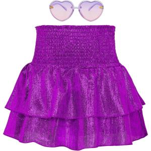 imageZando Girls Sequin Skirt Girls Tutu for Toddler Girls Sequin Shorts Girls Skirts for Girls Skirt Girls Metallic SkirtPurple
