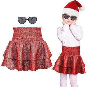 imageZando Girls Sequin Skirt Girls Tutu for Toddler Girls Sequin Shorts Girls Skirts for Girls Skirt Girls Metallic SkirtRed