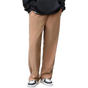 imageZando Mens Corduroy Pants Jogger Baggy Cargo Pants Vintage Wide Leg Pants Casual Pants with Pockets Y2K Streetwear PantKhaki