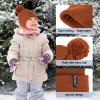 imageZando Baby Beanie Baby Winter Hat Toddler Hat Double Layer Kids Knit Cap for Boys Girls Baby Pom Pom Infant Beanie BabiesYellow