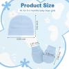 imageZando Baby Hats Newborn Hospital Hat Infant Beanie Cap for Premie Baby Boys Grils Hats and Scratch Mitten Set 03 Months4 Pack 10