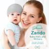imageZando Baby Hats Newborn Hospital Hat Infant Beanie Cap for Premie Baby Boys Grils Hats and Scratch Mitten Set 03 Months6 Pack 1
