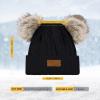imageZando Baby Winter Hat Toddler Infant Beanies with Double Pom Pom Knitted Winter Hats for Baby Girl Boy Beanie 636 MonthsC Dark Green