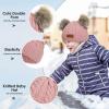 imageZando Baby Winter Hat Toddler Infant Beanies with Double Pom Pom Knitted Winter Hats for Baby Girl Boy Beanie 636 MonthsC Light Pink