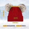 imageZando Baby Winter Hat Toddler Infant Beanies with Double Pom Pom Knitted Winter Hats for Baby Girl Boy Beanie 636 MonthsC Light Pink
