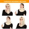 imageZando Balaclava Ski Mask for Women Men Winter Face Mask Windproof Hooded Scarf Ski Hat Neck Warmer Winter Scarf Face CoverBlack
