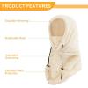 imageZando Balaclava Ski Mask for Women Men Winter Face Mask Windproof Hooded Scarf Ski Hat Neck Warmer Winter Scarf Face CoverBlack