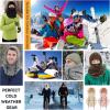 imageZando Balaclava Ski Mask for Women Men Winter Face Mask Windproof Hooded Scarf Ski Hat Neck Warmer Winter Scarf Face CoverBlack