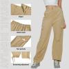 imageZando Cargo Pants Women Y2K Baggy Cargo Pants Parachute Pants Trendy Stretchy High Waist Wide Leg Trousers with PocketsWhite
