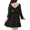 imageZando Girls Dresses Long Sleeve Junior Dresses Back Tie Spring Dress for Girls 616 YearsBlack