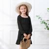 imageZando Girls Dresses Long Sleeve Junior Dresses Back Tie Spring Dress for Girls 616 YearsBlack