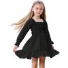 imageZando Girls Dresses Long Sleeve Junior Dresses Back Tie Spring Dress for Girls 616 YearsBlack