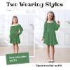 imageZando Girls Dresses Long Sleeve Junior Dresses Back Tie Spring Dress for Girls 616 YearsGreen