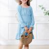 imageZando Girls Dresses Long Sleeve Junior Dresses Back Tie Spring Dress for Girls 616 YearsLight Blue