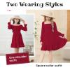 imageZando Girls Dresses Long Sleeve Junior Dresses Back Tie Spring Dress for Girls 616 YearsWine Red