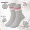 imageZando Girls Striped Athletic Socks Kids Soccer Crew Socks School Uniform Cotton Ankle Socks for ToddlerHearts Stripes
